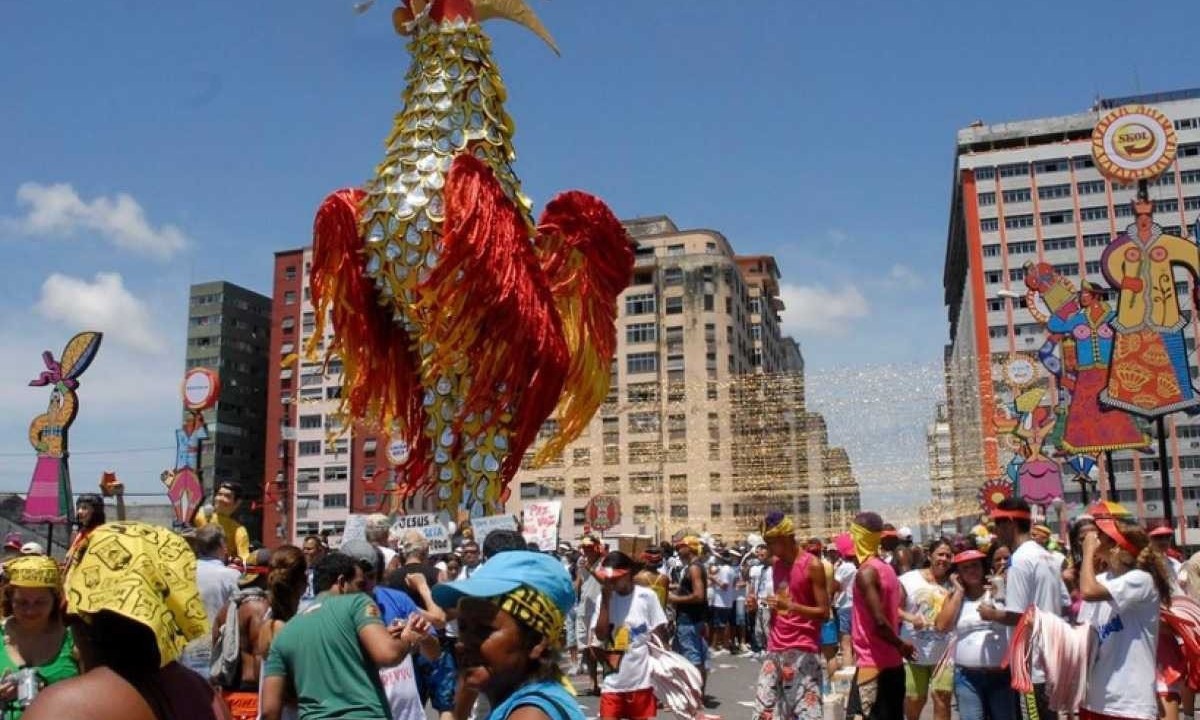A agremiação promete um carnaval de frevo e brega pernambucanos, em um espetáculo único -  (crédito: Antonio Cruz/Agência Brasil)