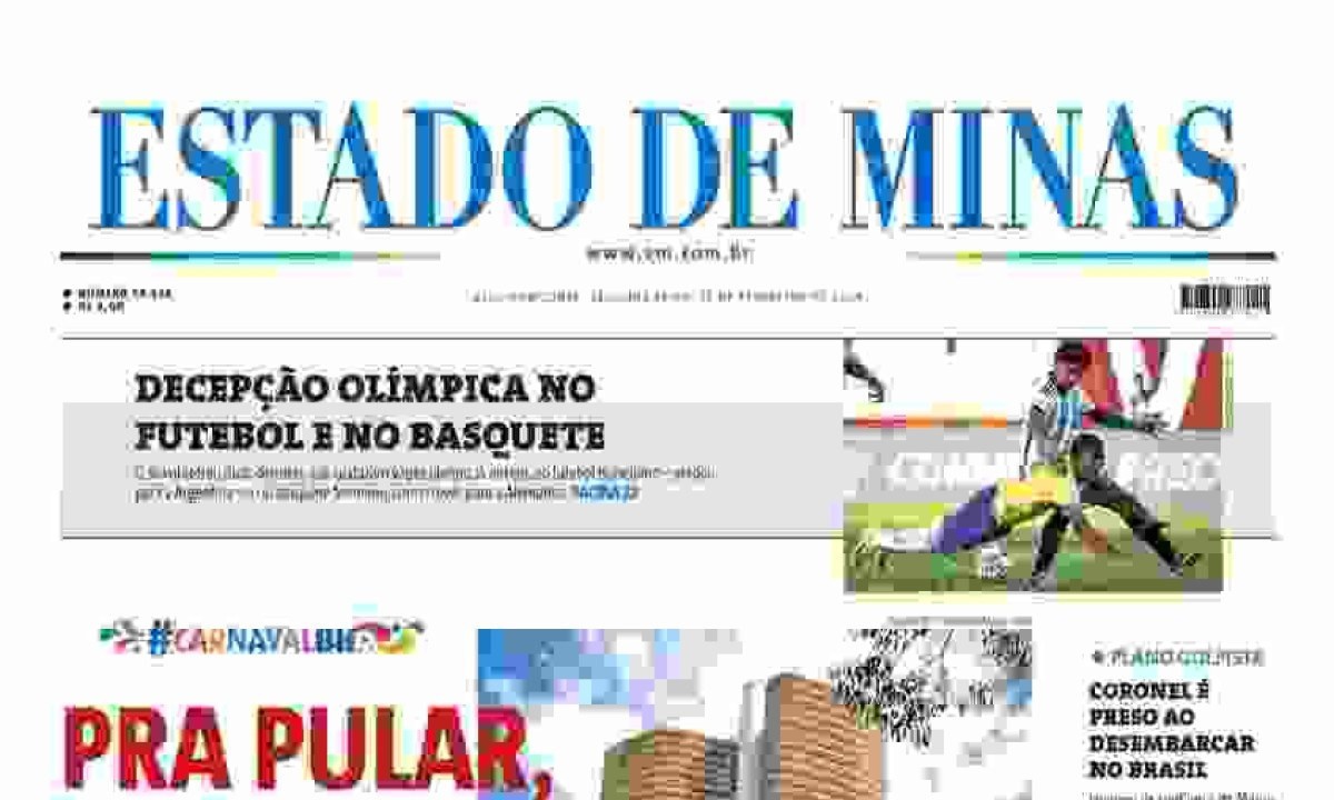 Confira a capa do Estado de Minas do dia 12/2/2024 -  (crédito: Estado de Minas)