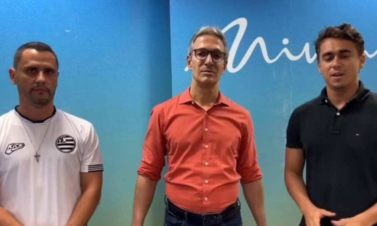 Governador Romeu Zema (Novo) disse, em vídeo com senador Cleitinho Azevedo (Republicanos-MG) e deputado federal Nikolas Ferreira (PL-MG), que não iria exigir vacinação para matricular crianças e adolescentes -  (crédito:  Instagram/Reprodução)