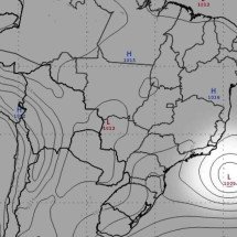 Ciclone se forma no litoral e traz alerta vermelho para Rio de Janeiro e São Paulo - Reprodução Inmet