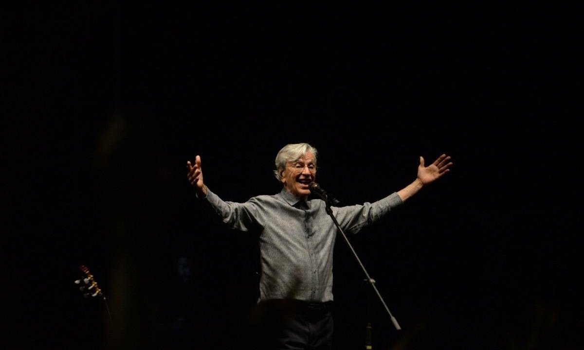 Caetano Veloso escolheu BH para a estreia da turnê "Meu Coco", em abril de 2022, e voltou à cidade em outubro para reapresentar o show -  (crédito: Tulio Santos/EM/DA Press/29/10/22)