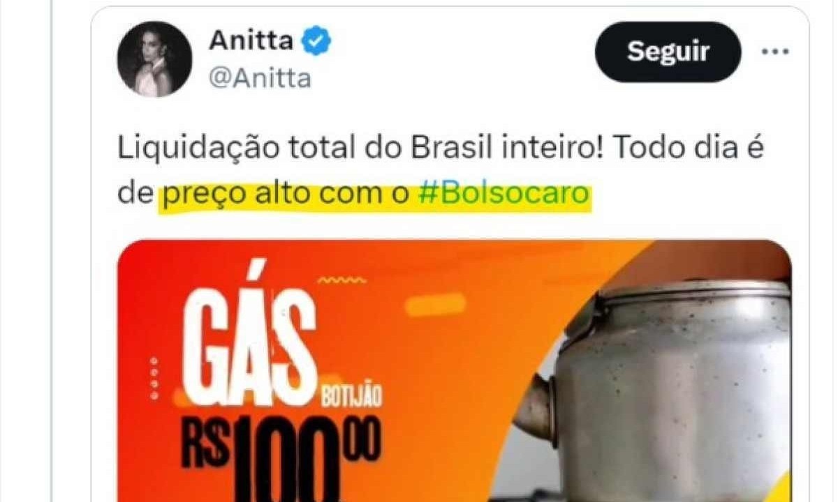 Vereador de São Paulo divulga gás de cozinha a R$ 145 -  (crédito: Twitter/Reprodução)