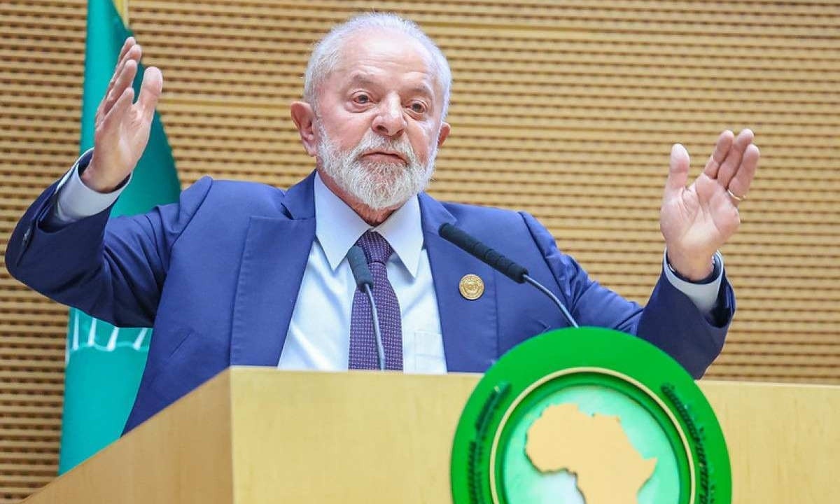 Lula na cerimônia de Abertura da 37º Cúpula da União Africana, na Sede da União Africana, em Adis Abeba, na Etiópia -  (crédito: Ricardo Stuckert / PR)