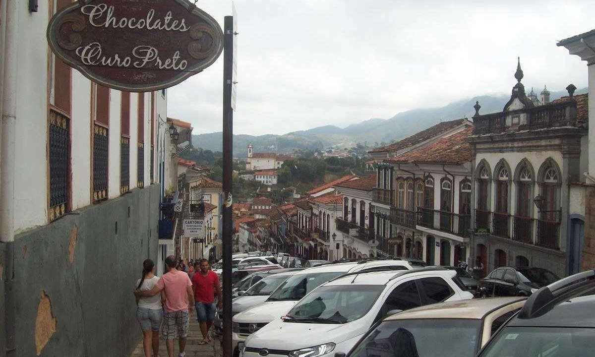Estacionamento rotativo será cobrado no centro histórico de Ouro Preto -  (crédito: Wikimedia Commons/Divulgação)