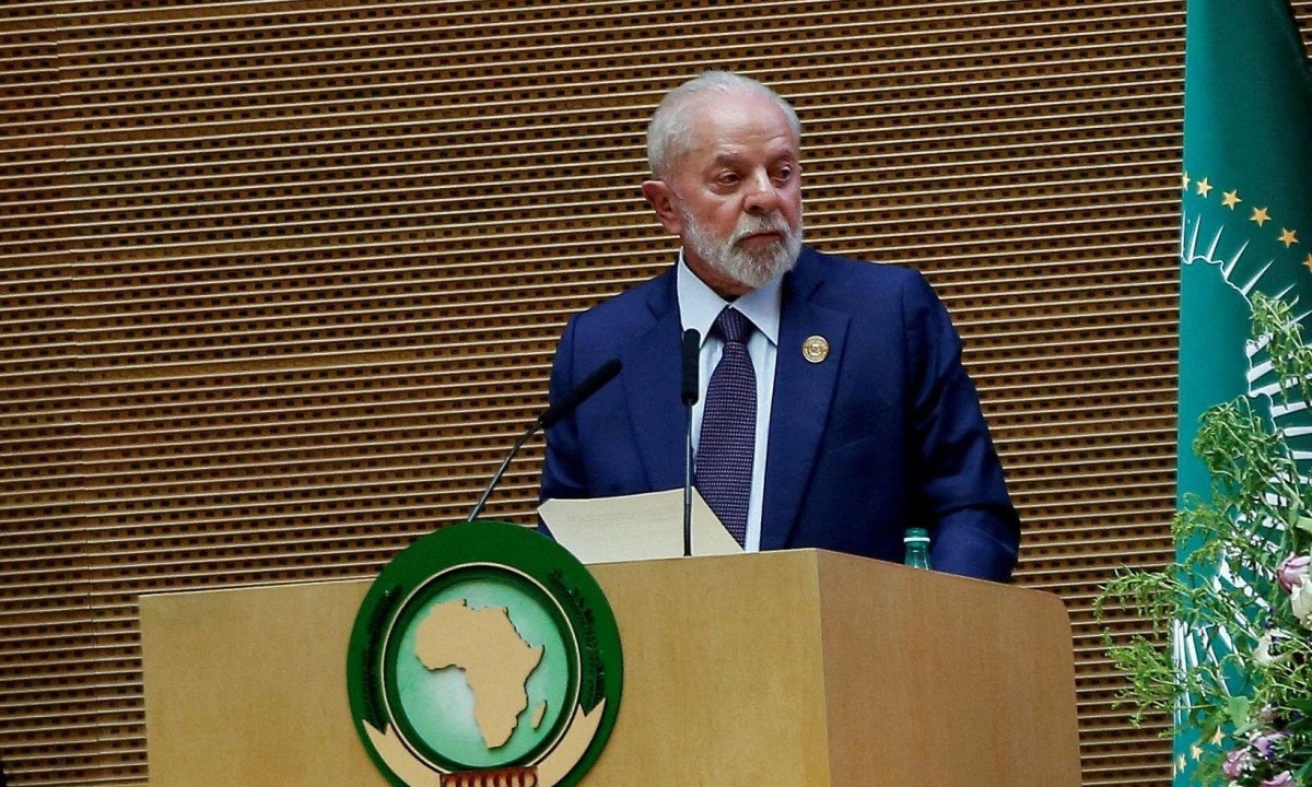 Lula falou sobre ação israelense durante encontro na Etiópia da União Africana -  (crédito: Reuters)