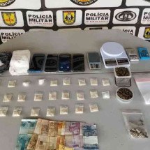 Dois foragidos da Justiça são presos em Uberlândia por tráfico de drogas - Divulgação/PMMG