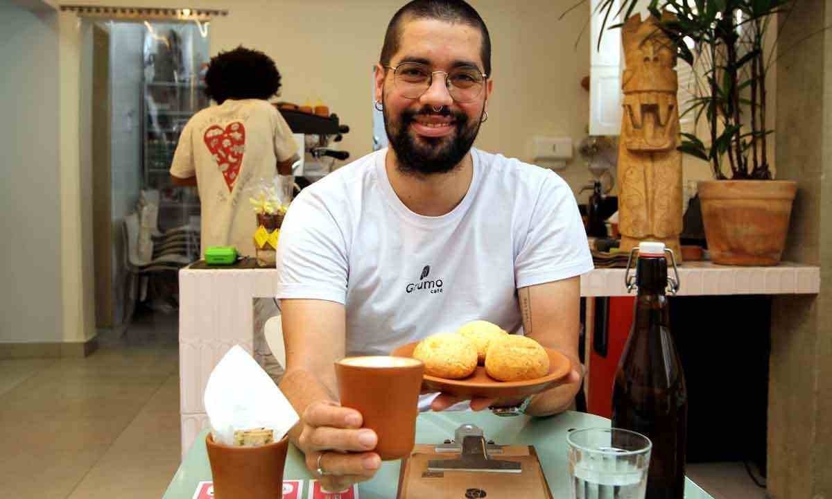 A decisão de Luiz Felipe Torrent de investir em acessibilidade no Grumo Café tem a ver com a própria experiência: ele é portador de TDAH -  (crédito: Jair Amaral/EM/D.A Press)