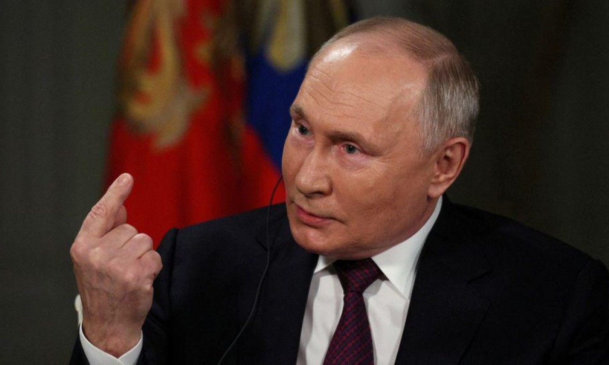 Putin prometeu, na sexta (15/3), revidar contra Kiev, chamando ações ucranianas de terrorismo -  (crédito: Reuters)