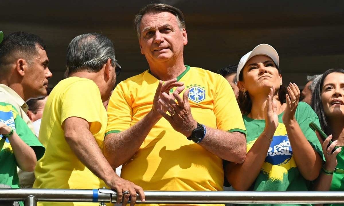 Jair Bolsonaro na Paulista -  (crédito: Andre Ribeiro/Thenews2/Folhapress)