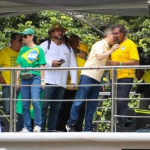 Ato em defesa de Bolsonaro tem poucos discursos e controle rígido do microfone - Walmor Carvalho /Fotoarena/Folhapress