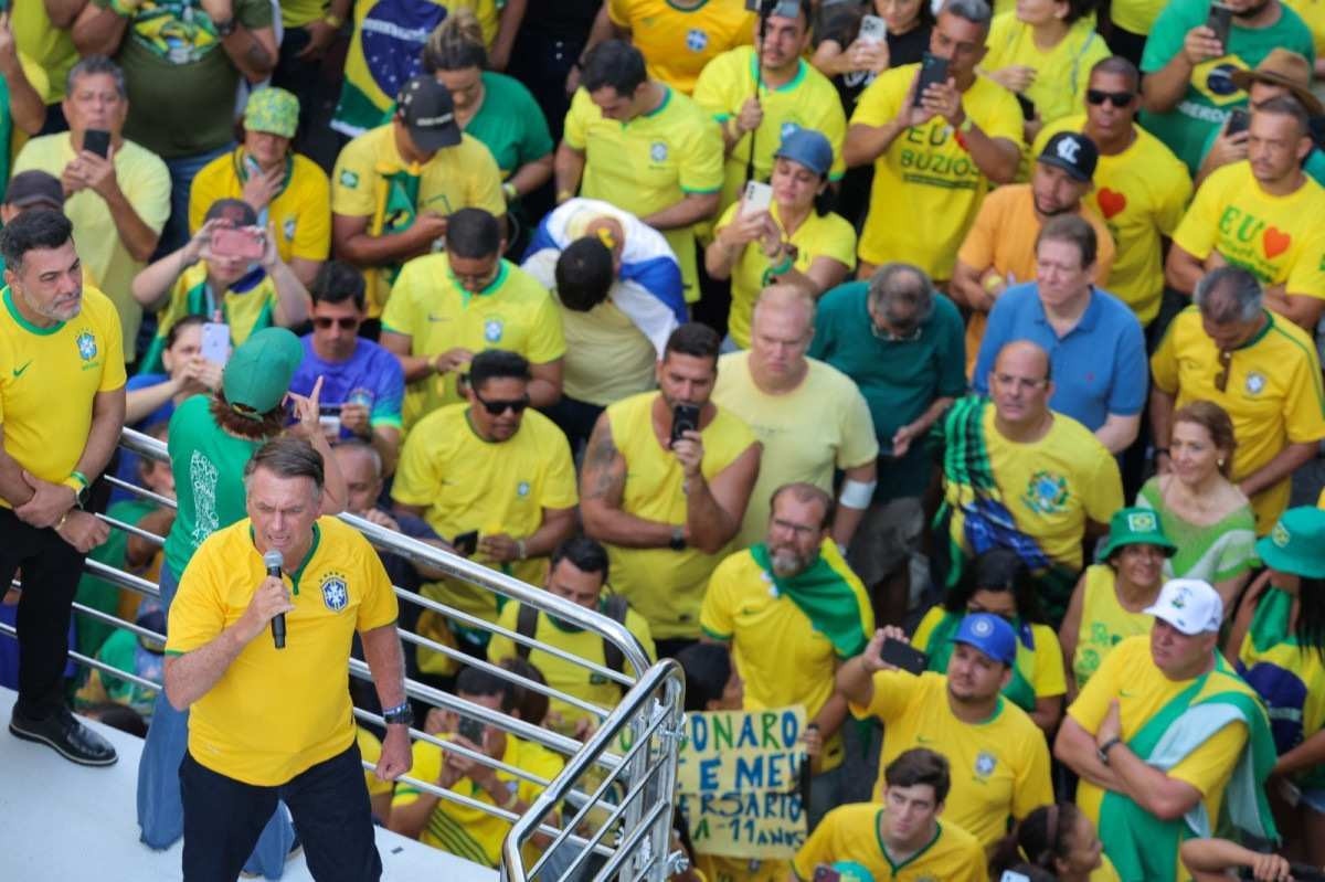Ato na Paulista: Bolsonaro pede anistia para golpistas do 8/1