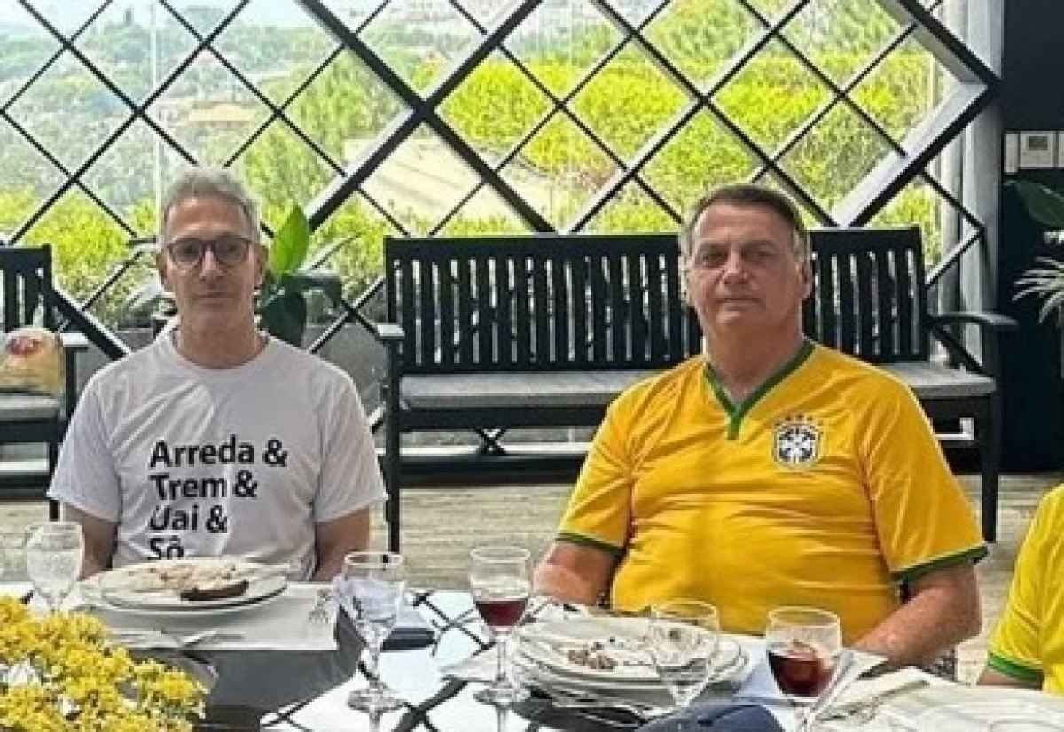 Zema e Bolsonaro almoçam juntos