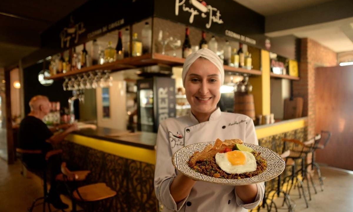 Pinga e Frita, restaurante da chef Paolla Stockler, valoriza a comida mineira com um toque de sofisticação.
       -  (crédito: Tulio Santos/EM/D.A.Press)