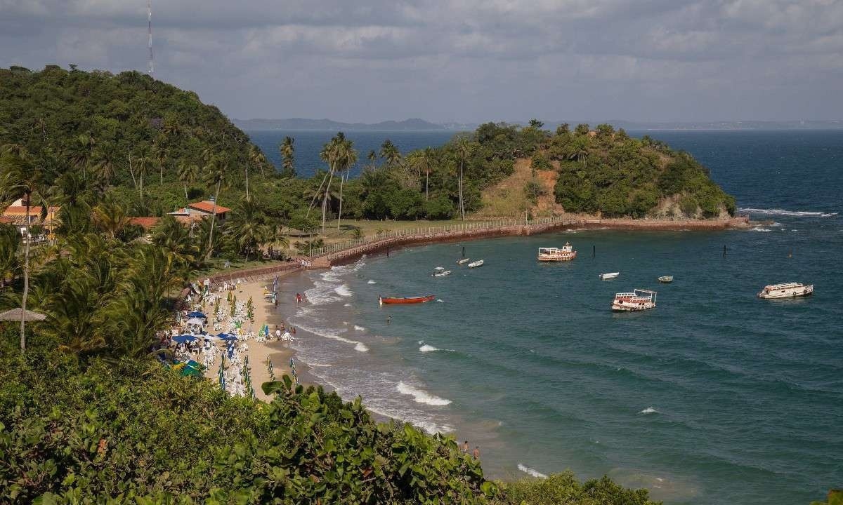 Praia da Ponta de Nossa Senhora de Guadalupe localizada na parte norte da Ilha -  (crédito: Rubens Chaves/Folhapress)