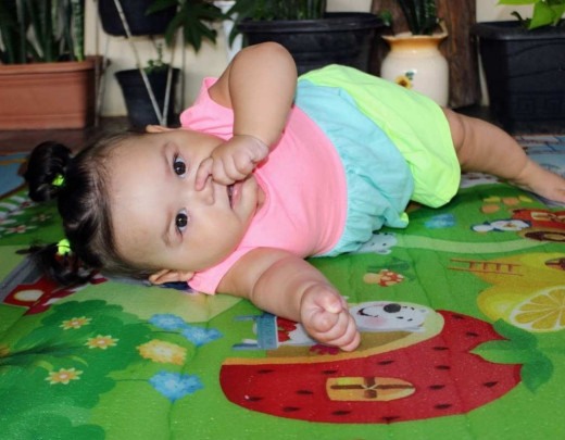 Helena Alves tinha 8 meses e morreu em decorrência de dengue e covid. Mãe denuncia negligência em Hospital Regional de Sobradinho -  (crédito: Arquivo pessoal)