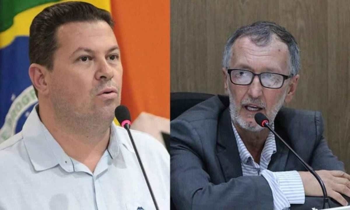 Os vereadores Eduardo Print Júnior e Kaboja continuam afastados judicialmente dos cargos. -  (crédito: Divulgação/Câmara de Divinópolis)