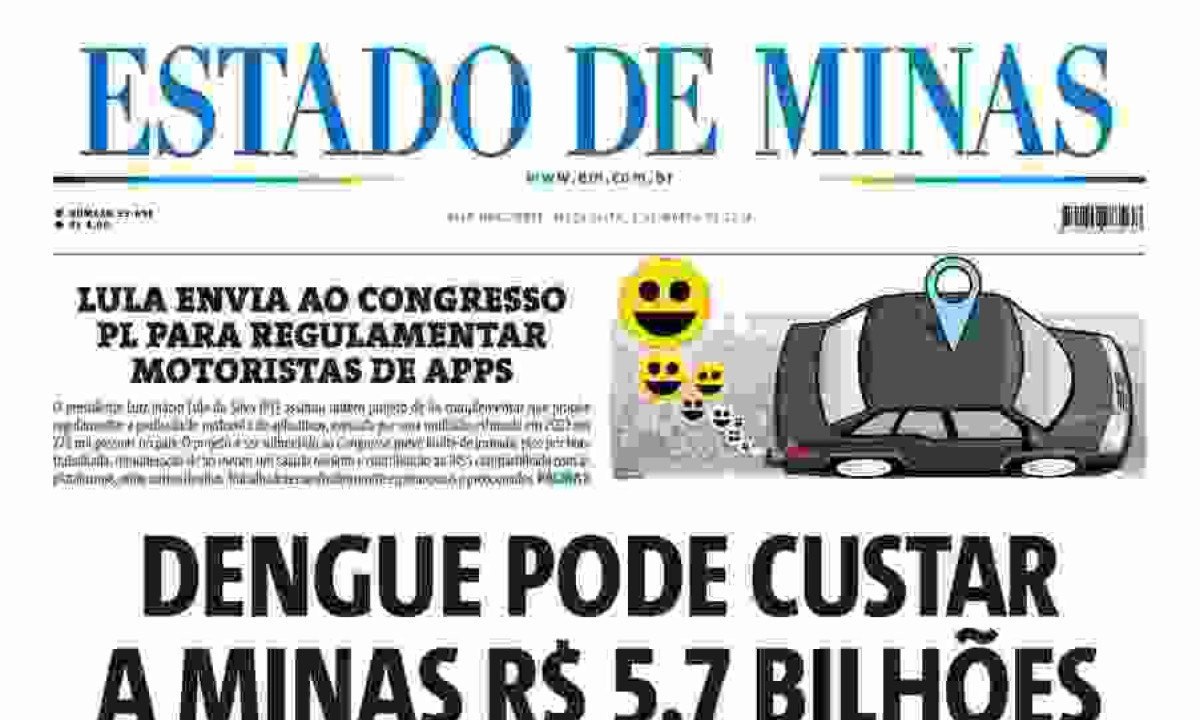 Capa impressa do EM DE 5/3/2024 -  (crédito:  jwilsoncarvalho.mg)