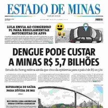 Capa do jornal Estado de Minas de 5/3/2024 -  jwilsoncarvalho.mg