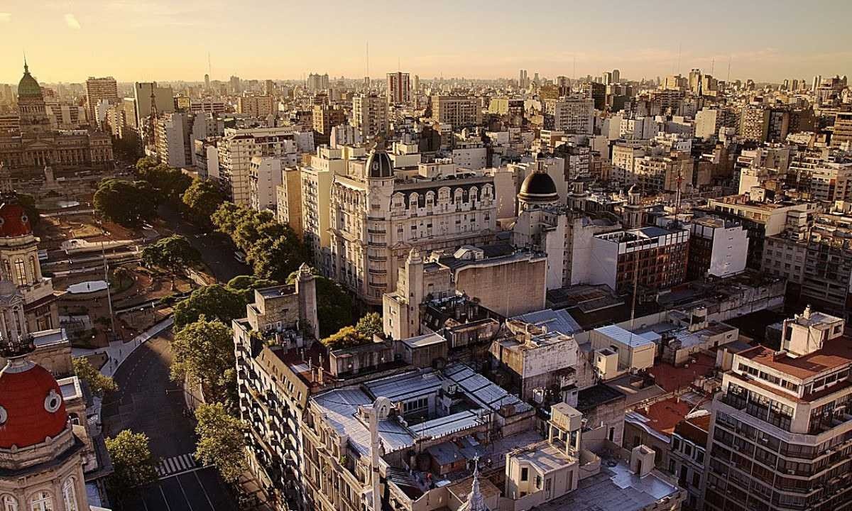 Região central de Buenos Aires e arredores, em vista do alto