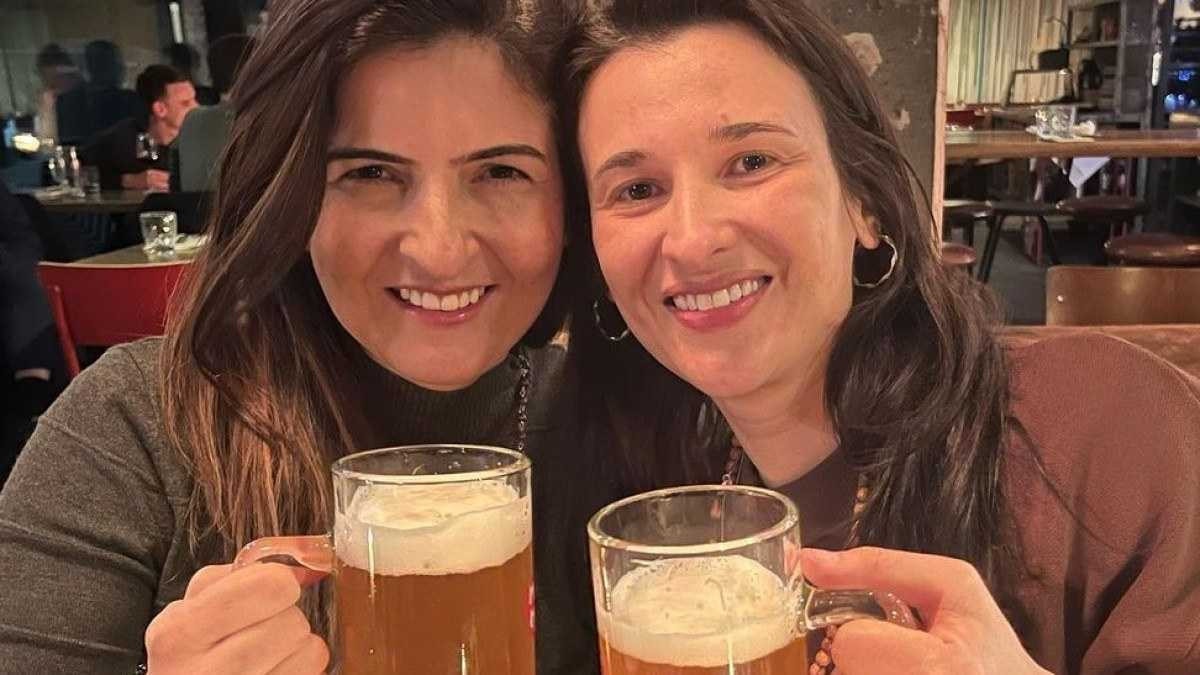 As duas brasileiras, que são casadas, permaneceram 38 dias presas em Frankfurt sob a acusação de levarem 40 kg de cocaína na bagagem -  (crédito: Arquivo pessoal)