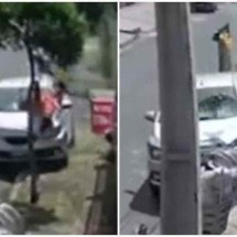 Gari é atropelado por carro sem motorista no Barreiro; veja vídeo  - Redes Sociais / Reprodução