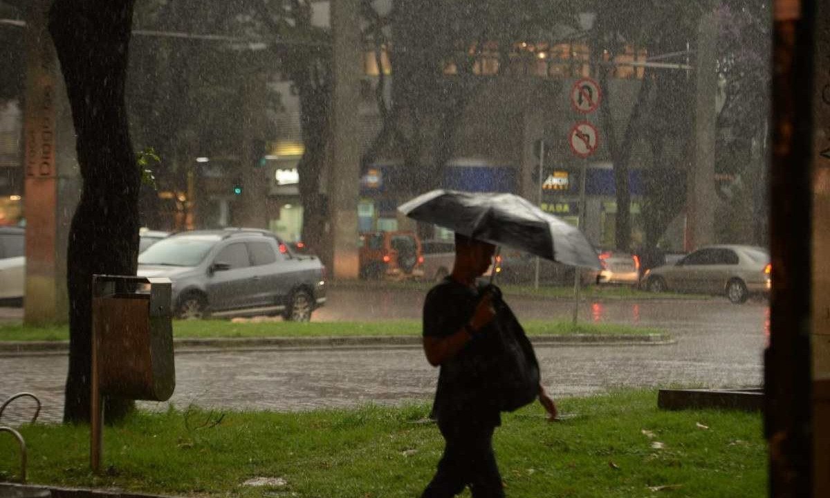 Regi&otilde;es Centro-Sul e Barreiro registram mais de 50% da chuva esperada para mar&ccedil;o -  (crédito: T&uacute;lio Santos/EM/D.A Press)