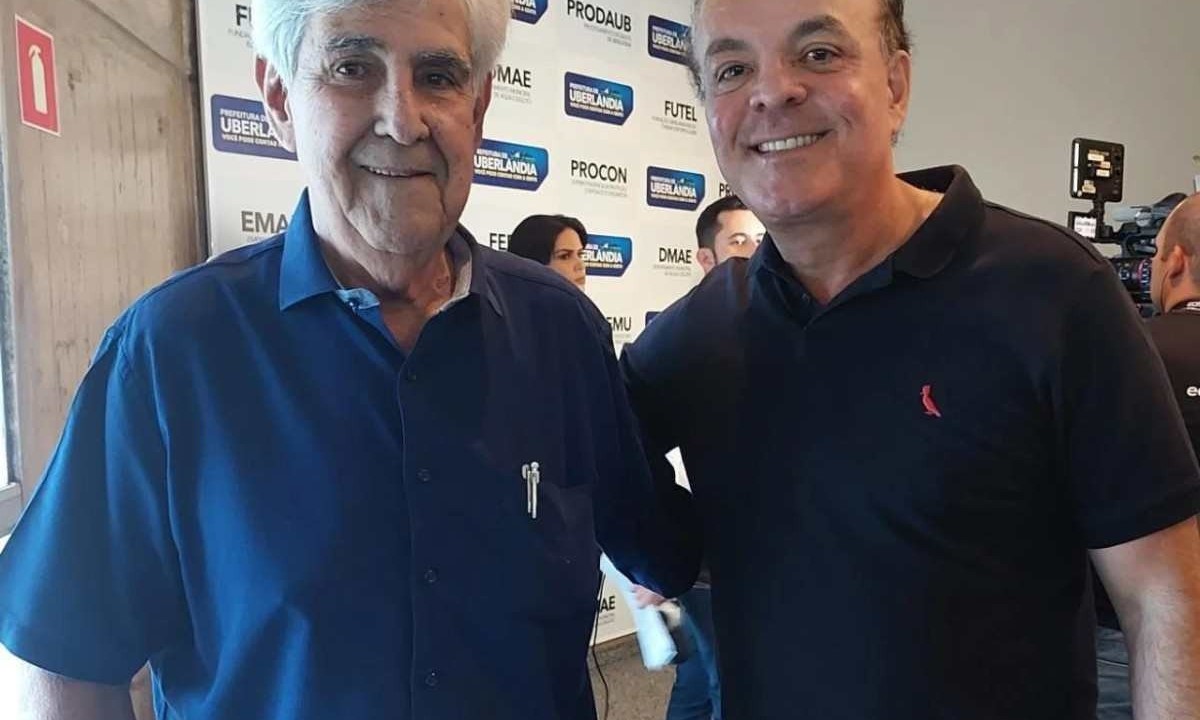 Paulo Sérgio (dir.) saiu do PSD para se juntar ao partido do prefeito, o PP -  (crédito: Redes Sociais/Reprodu&ccedil;&atilde;o)