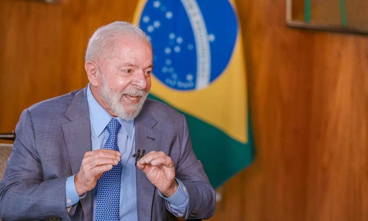 Presidente Luiz Inácio Lula da Silva dá entrevista ao jornalista César Filho para o jornal SBT Brasil -  (crédito: Ricardo Stuckert / PR)