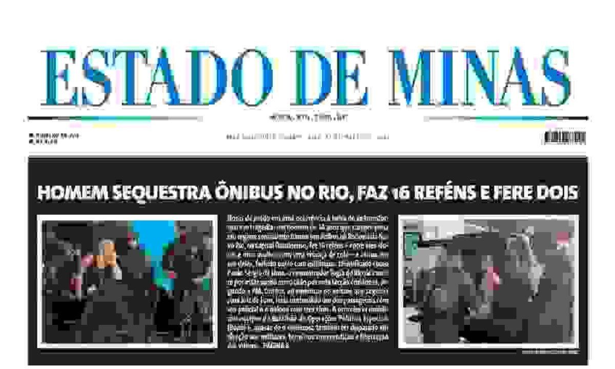 Confira a capa do Estado de Minas do dia 13/3/2024 - (crédito: Estado de Minas)