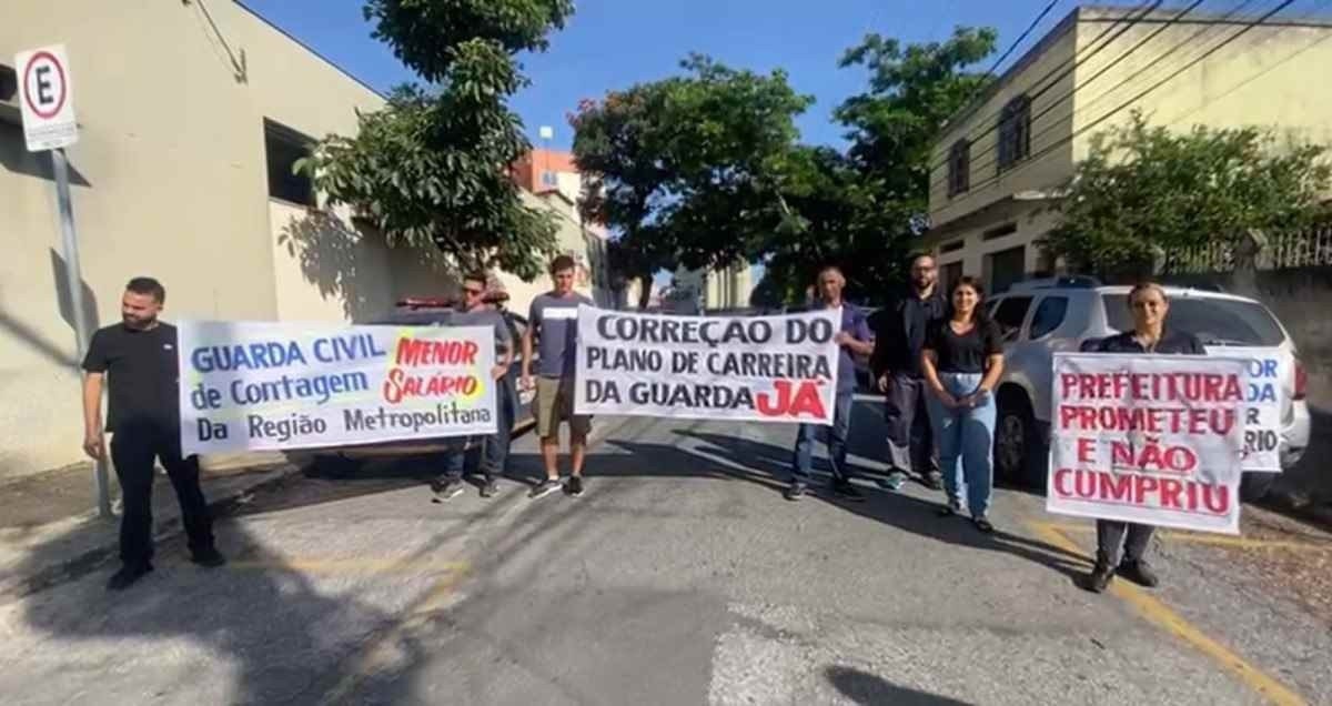 Guarda Municipal de Contagem realiza manifestação nesta quarta-feira