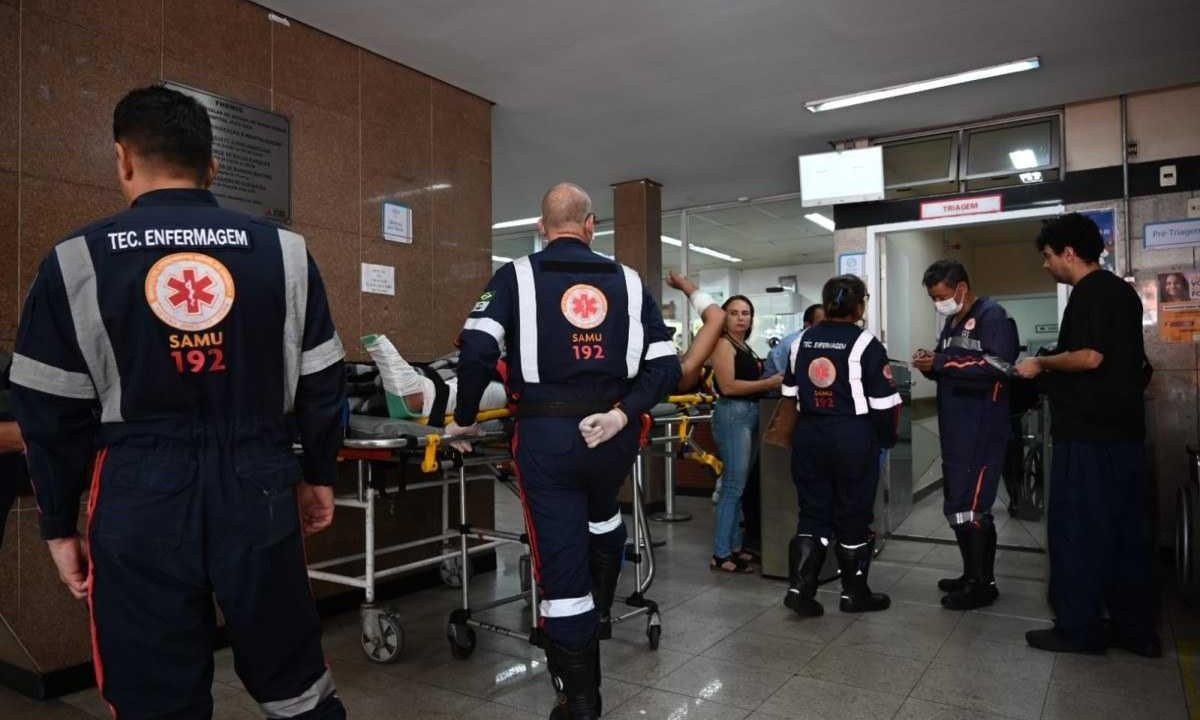 Hospital João XXIII acionou plano de contingência para vítimas de acidente no Anel Rodoviário -  (crédito: Leandro Couri/EM/DA Press)
