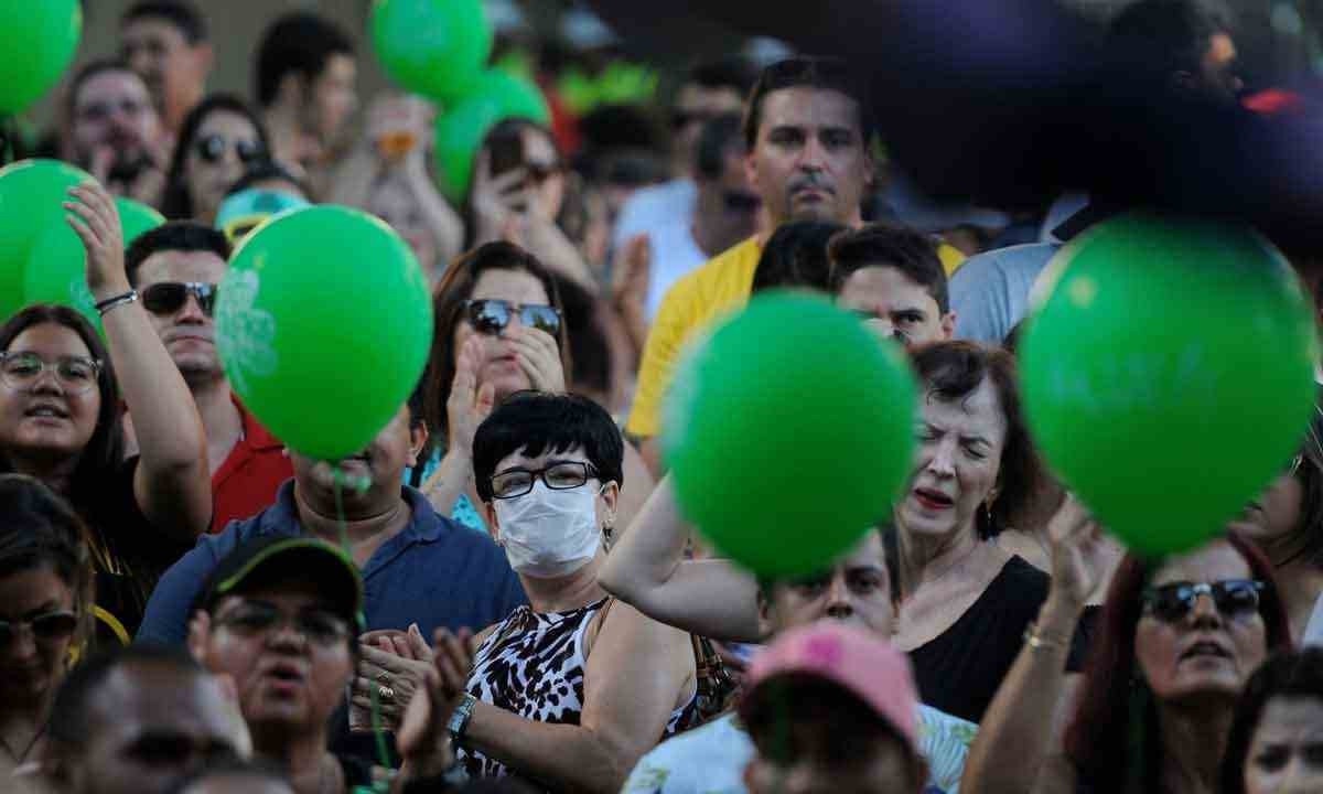 Já tradicional em Belo Horizonte, a festa irlandesa teve a Avenida Getúlio Vargas como endereço na edição 2020, quando coincidiu com o início da pandemia -  (crédito: Leandro Couri/EM/D.A Press)