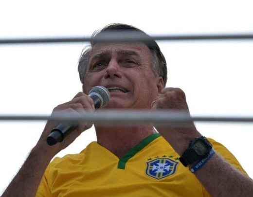 Ao lado de Tarcísio e Caiado, Bolsonaro disse que "plantou sementes" -  (crédito: NELSON ALMEIDA / AFP)