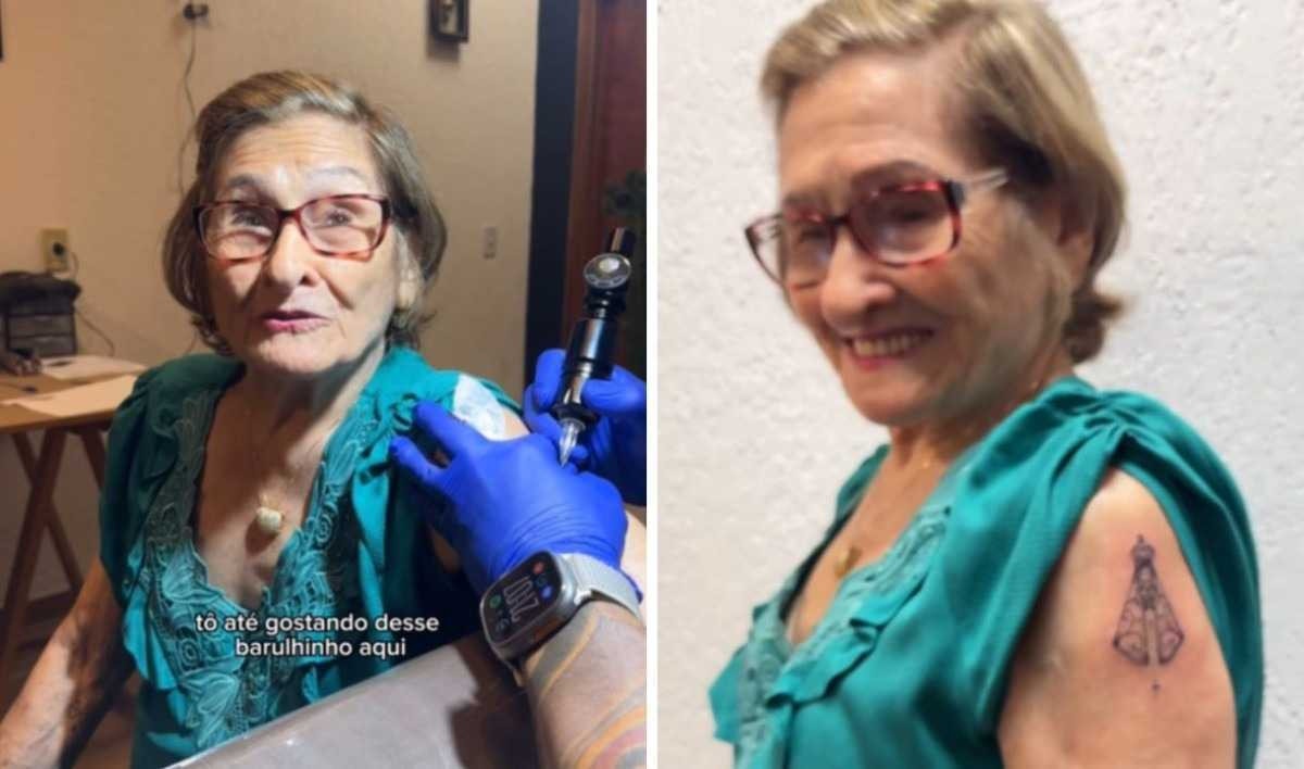 Vovó de 91 anos conquista redes sociais com sua tatuagem