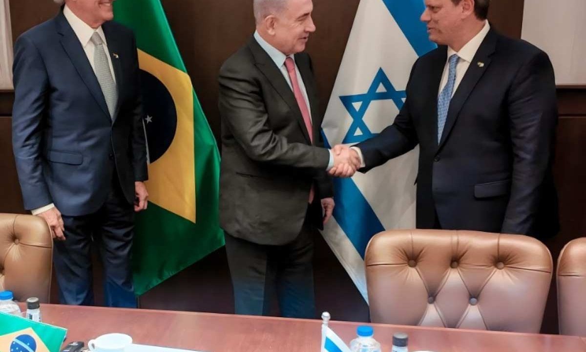 Governadores Tarcísio de Freitas e Ronaldo Caiado foram convidados a visitar Israel após fala de Lula que comparou a morte de milhares de palestinos ao Holocausto -  (crédito: Reprodução/Redes Sociais)