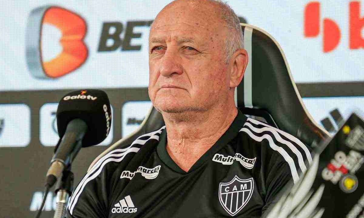 Pressionado por desempenho abaixo do esperado e dificuldade de relacionamento com a torcida do Atlético, Felipão deixa o comando do time -  (crédito: Pedro Souza/Atlético)