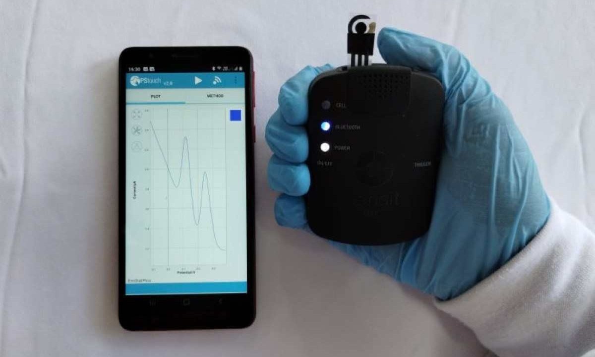 Autoteste rápido de biomaradores urinários com sensor sustentával, sem fio e portátil para diagnóstico da condição de saúde -  (crédito: Paulo Raymundo Pereira/USP)