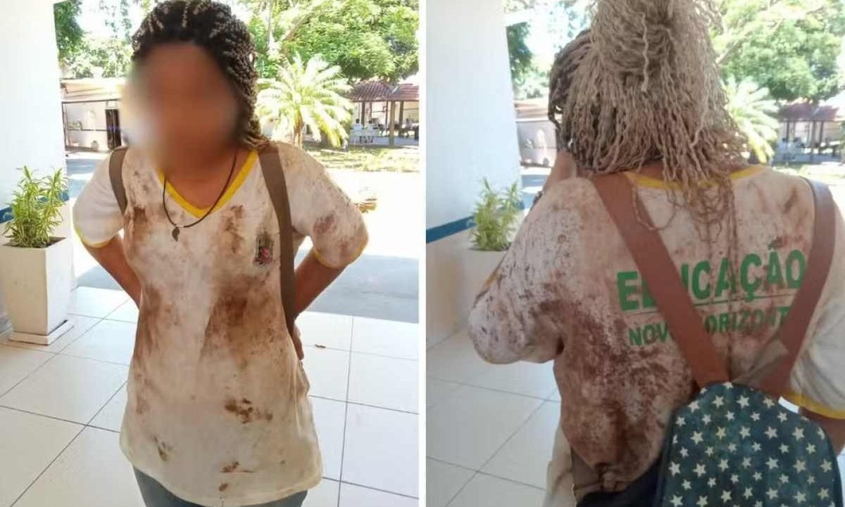 Mãe da vítima denunciou o episódio à polícia e relatou que a filha sofreu agressões e xingamentos racistas -  (crédito: TV Globo / Reprodução)