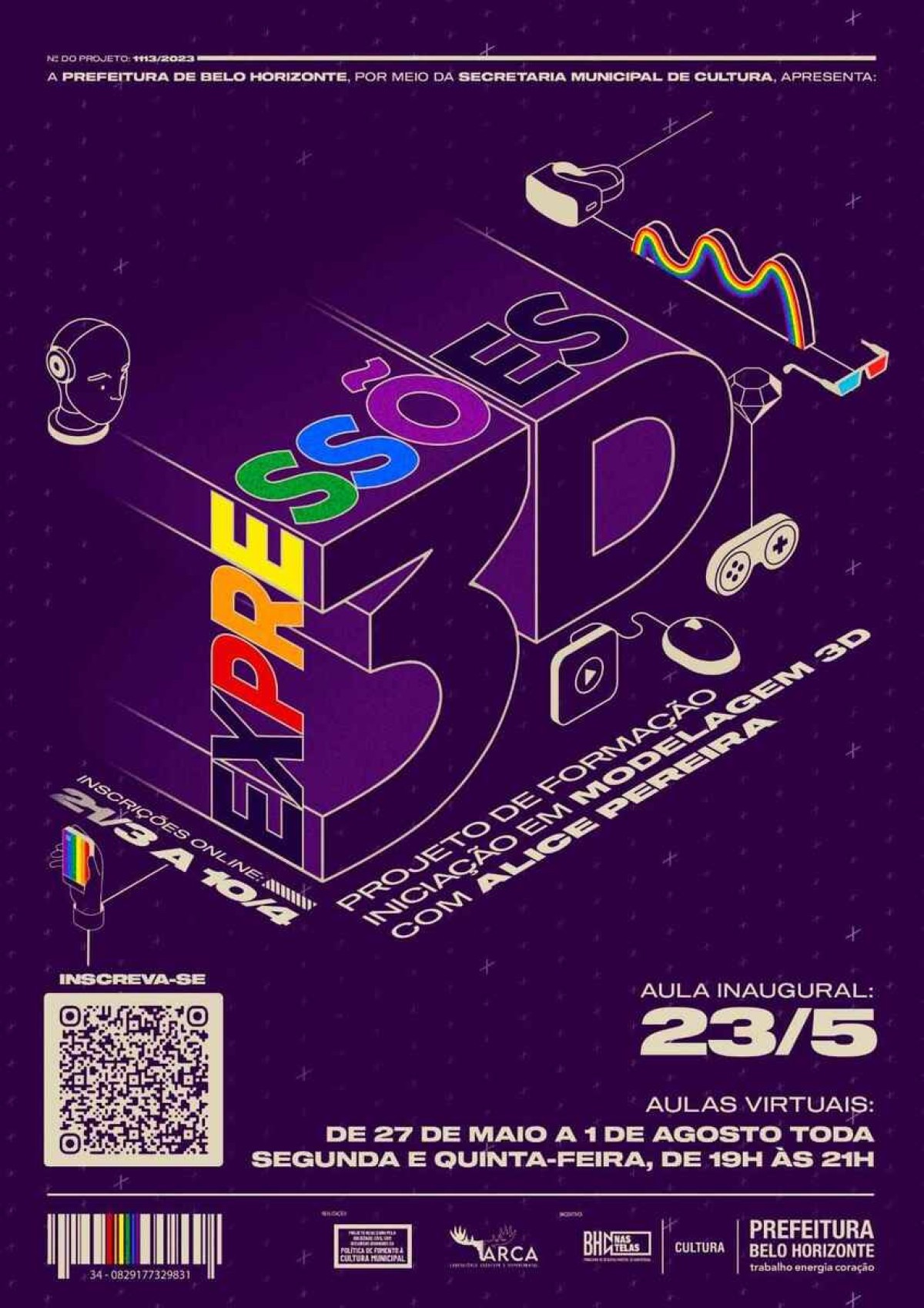 Belas Artes Digitais: Expressões 3D vai oferecer capacitação gratuita para o público LGBTQIA+