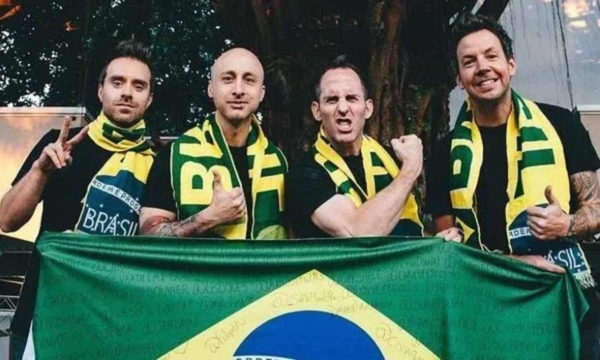 Simple Plan realizou shows em São Paulo, Curitiba, Recife, Rio de Janeiro e Belo Horizonte neste mês -  (crédito: Reprodução/Simple Plan/Instagram)