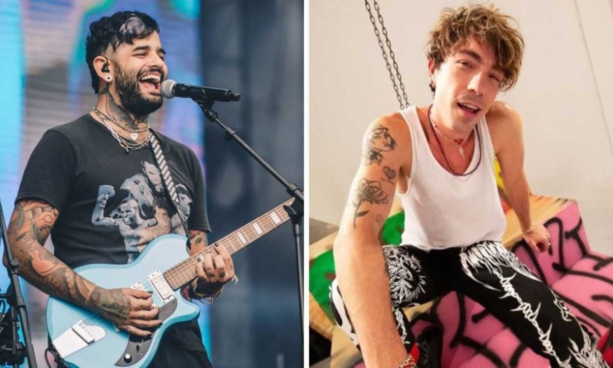 Fresno e NX Zero são consideradas as duas maiores bandas do emo brasileiro -  (crédito: Lolapallooza / divulgação / Reprodução / Instagram )