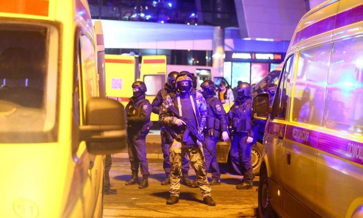É o maior ataque do tipo na capital do país em 11 anos -  (crédito: Sergei VEDYASHKIN / Moskva News Agency / AFP)
