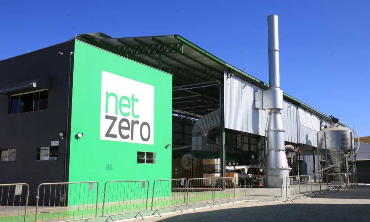 Fábrica de biochar da NetZero, em Lajinha, na Zona da Mata Mineira -  (crédito: NetZero/Divulgação)