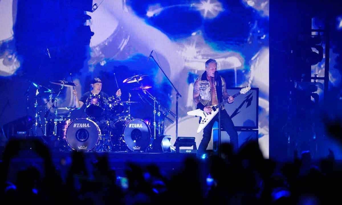 O Metallica se apresentou em BH pela primeira vez no dia 12 de maio de 2022, com show no Mineirão -  (crédito: Alexandre Guzanshe/EM/D.A. Press)