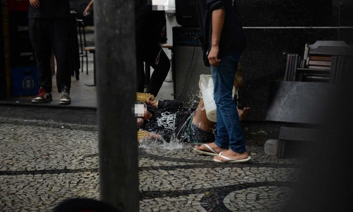 O caso ocorreu na Avenida Amazonas, próximo à Praça Sete, no Centro de Belo Horizonte -  (crédito: Túlio Santos/EM/D.A Press)
