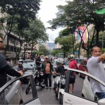 BH: manifestação de motoristas e motoboys de app deixa trânsito lento - Edésio Ferreira/EM/DA Press