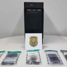 Polícia Civil apreende celulares e chips que eram usados em nome de prefeita - PCMG/Divulgação