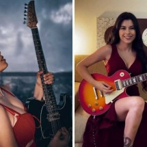 Mineira viraliza tocando clássicos do rock na guitarra - Reprodução / Instagram / YouTube