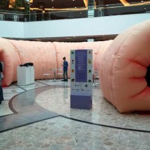 Câncer colorretal: shopping em BH promove exposição de intestino gigante - Janaina Soares/ divulgação