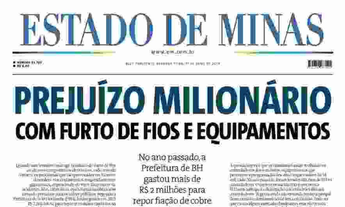 Capa do Estado de Minas - (crédito: Estado de Minas)